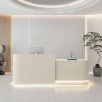 Bureau d'accueil moderne pour hôpital et supermarché - Multifonctionnel, taille/couleur/logo personnalisables, utilisation commerciale durable
