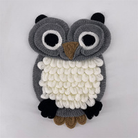 Patch de broderie tricoté par hibou en laine 3d bon marché direct d'usine