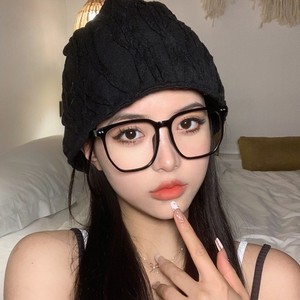 Women Rectangle Full Rim Eyeglasses <b>Frames</b> Solid <b>Black</b> Anti Uv Lightweight Vision Correction Resin Lenses 2024 - Product Image 1