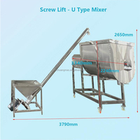 Mélangeur horizontal à spirale en acier inoxydable 500kg 1000kg 2000kg pour poudre sèche, son de blé, prémélange de maïs et mini-aliments