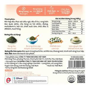 O'Food Algas Crujientes con Salmón (paquete de 30g) snack nutritivo de algas estilo coreano especialmente diseñado para niños. - Product Image 3