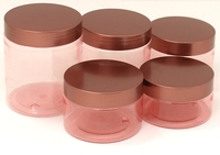Pots en plastique de stock avec couvercle en plastique bronze brun 100ml 120ml 150ml 200ml pour lotion cosmétique, crème, gommage pour le corps, poudre libre