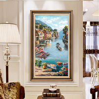 Peinture décorative de style américain sur toile huilée, de haute qualité, rectangulaire, contrôle acoustique, détection, murale pour hôtels