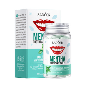 Esensi Herbal alami, pasta gigi pemutih rasa Mint alami padat untuk gigi sensitif ukuran perjalanan untuk penggunaan rumah - Product Image 5