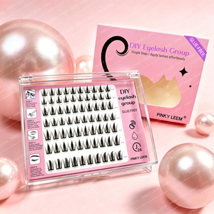 Salon Quality at Home Wispy Volume DIY Cluster <b>Lashes</b> Pre Glued Transparent Band for Dramatic Eye Everyday Look - Product Image 1