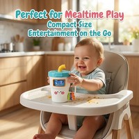 EPT Anneaux de préhension et hochets pour bébés et tout-petits, jouet sensoriel interactif pour tasse à jus, hochet pour bébé