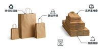 Gobelets et boîtes à emporter personnalisés en papier kraft biodégradable, écologiques, imperméables, avec revêtement PE, pour restaurants, avec gaufrage
