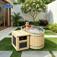 Hochwertige Thermo-Spa-Wanne, Kaltwasser-Tauchfass aus Holz mit Kühler für Erwachsene zur Fitness-Erholung
