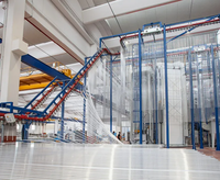 Lini Pelapisan Bubuk Otomatis Substrat Aluminium Terkendali PLC Cerdas Yuelead dengan Kapasitas 30L/jam