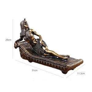 Vente en gros de figurines en résine peintes à la main, modèle Cléopâtre <span class=keywords><strong>VII</strong></span>, reine égyptienne, sculpture artisanale, ornement personnalisé, décoration intérieure - Product Image 6