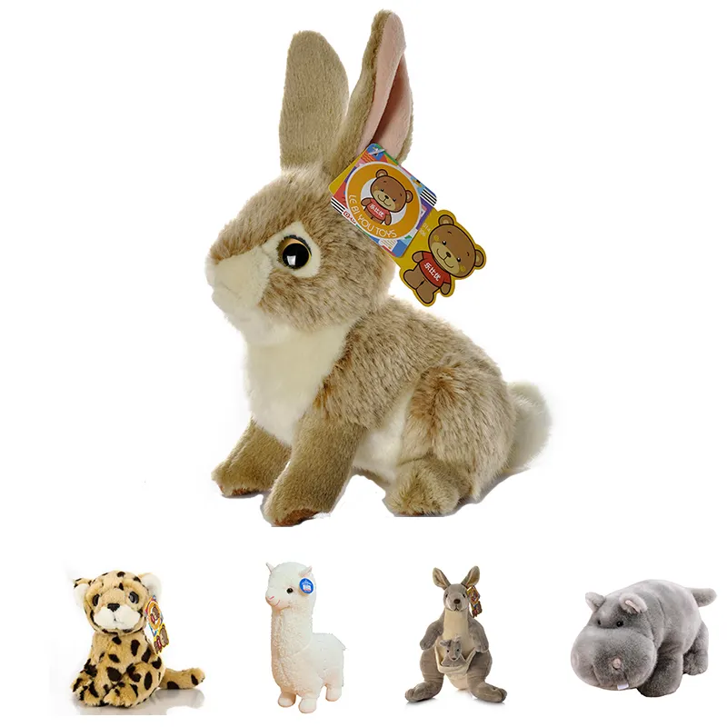 Conejo de peluche de juguete, Animal de peluche, pesado, venta al por mayor para bebé