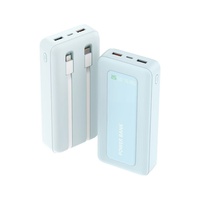 Tragbare Schlanke OEM 10000mAh 22,5W Schnellladende Powerbank 20000mAh 30000mAh 50000mAh mit Kabeln