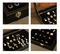 Indien fantaisie 100 fente femmes verre bijoux anneaux petit voyage stockage organisateur boîte emballage luxe personnalisé avec logo