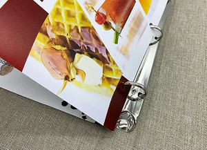 Porte-menu en cuir PU de haute qualité, format légal, restaurant, classeur à 3 anneaux, menus de restaurants, dossier de menu - Product Image 5