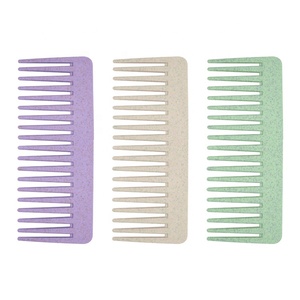 Gloway Oem-peine de dientes ancho de alta calidad para mujer, cepillos para el pelo, Biodegradable, ecológico, de paja de trigo - Product Image 4