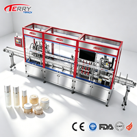 Máquina Automática de Llenado y Tapado de 6 Cabezales para Línea de Producción de Botellas de Cosméticos, Líquidos, Cremas, Lociones y Sueros, Equipo Industrial