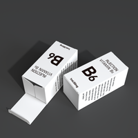 Boîte d'emballage personnalisée pour flacon d'injection de nutriments, boîte en papier pour flacon de médicament liquide avec insert, boîte pour injection de vitamine B6