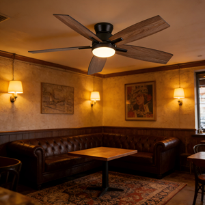 Ventilateurs de plafond LED modernes à commande à distance, moteur DC réversible, pales en contreplaqué, 6 vitesses, 5 pales, <span class=keywords><strong>CRI</strong></span> élevé 95, garantie 5 ans, directement de l'usine - Product Image 2