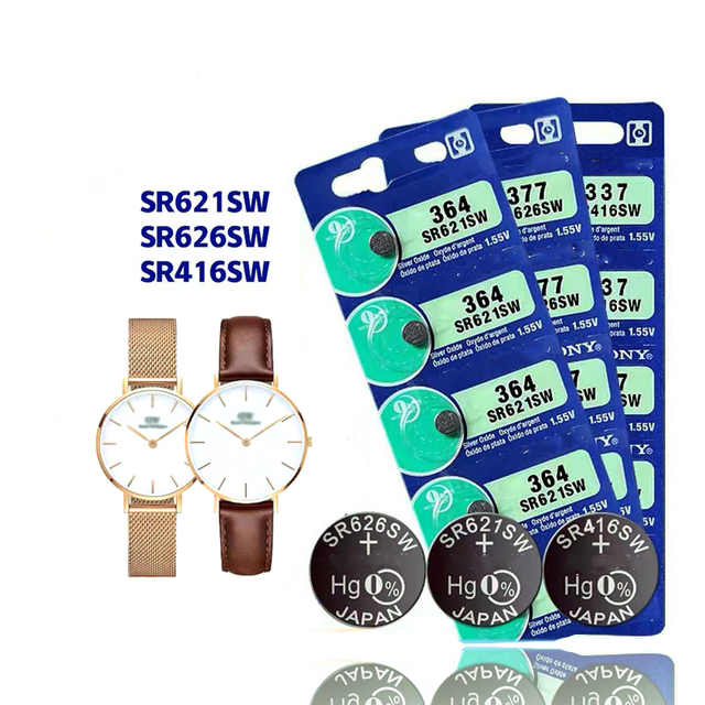 Wholesale  OEM SR721SW/362 SR621SW 364  SR626SW/377 Silver Oxide Button Batteries 1.55v Button Battery High Quality