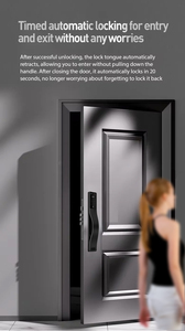 3D Face Recognition Aluminum <b>Smart</b> Door Lock with <b>Camera</b> and Cloud Storage for Wood/Aluminum/Steel Doors Tuya App Control - Product Image 5