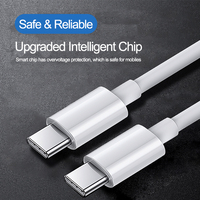 Kabel Pengisian Cepat USB Type C 3A 3ft 1M 60W dengan Pelindung PVC dan Perisai Foil untuk Ponsel iOS Stok Tersedia