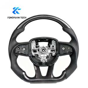 Volant chauffant en cuir Alcantara, fibre de carbone forgée, LED pour Peugeot RCZ GT 206 207 208 <span class=keywords><strong>308</strong></span> 408 508 MK1 <span class=keywords><strong>GTI</strong></span> 2008 2009 - Product Image 1