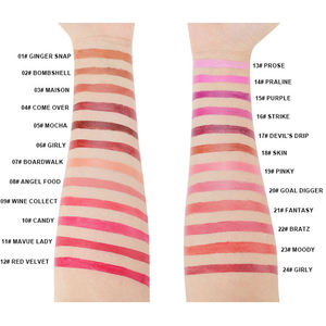 Logo personnalisé Non-Fading Finition mate Rouge à lèvres DIY Modèle Crème minérale <span class=keywords><strong>Baume</strong></span> à lèvres avec miroir Non-Stick Rouge à lèvres hydratant - Product Image 2