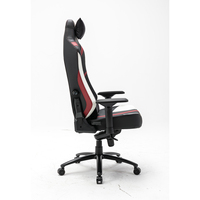 Chaise de bureau gaming de direction grande taille en similicuir PU, dossier haut, robuste, pivotante à 360°, hauteur réglable, inclinaison des genoux, noire