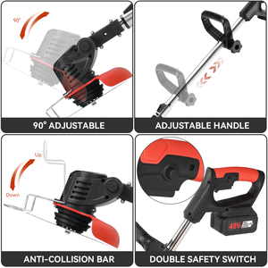 <span class=keywords><strong>Tondeuse</strong></span> à gazon sans fil portable 21V avec <span class=keywords><strong>batterie</strong></span> au lithium 1200mAh, coupe-herbe électrique, trois types de scies, pour usage industriel et bricolage - Product Image 3