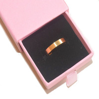 Fashion Chic Korean Hip Hop Edelstahl 4mm breit 2mm dick Satin Finish Blank Pinky Fingerring Unisex Männer Frauen