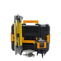 Niveau laser vert industriel portable haute précision DIY 16 lignes, auto-nivelant 360° horizontal/vertical, avec batterie Li-Ion