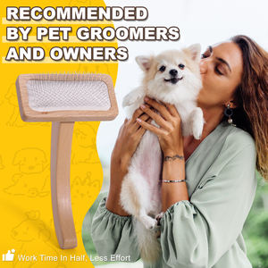 Brosse pour chien pour le toilettage des poils d'animaux-Meilleur lisseur pour <span class=keywords><strong>caniche</strong></span> et doré <span class=keywords><strong>Doodle</strong></span> Long Pin Hair Remover Cat - Product Image 3