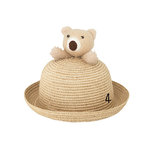 Cappello Hug Bear da 52 cm in paglia per bambini, regolabile, unisex - Product Image 1