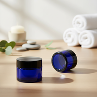Deluxe Vide 50ml Acrylique Crème pour le Corps Crème pour la Peau Pot en Verre Conteneur 20ml 30ml 100ml Bleu