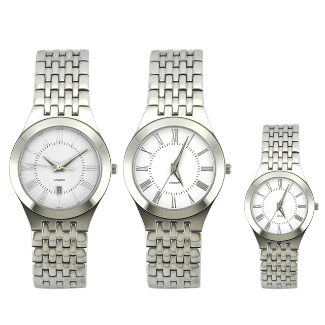 POLO CLUB Shine Series Men's Stainless Steel Luxury Temperament Watch Butterfly Clasp & 3BAR Water Resistance
