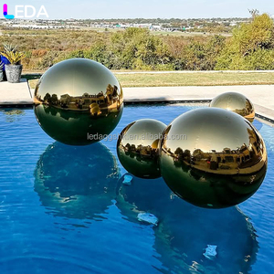 LEDA Events Decoration Wholesale Customized Gold Inflatable Round Large Mirror <b>Balloon</b> for Wedding - Product Image 1