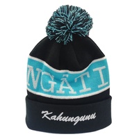 Bonnet d'hiver à pompon, en tricot côtelé rayé en acrylique, avec logo brodé personnalisé, chaud et thermique pour l'extérieur
