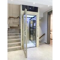 Nouveau modèle d'ascenseur hydraulique résidentiel 3 étages avec option de porte manuelle, ascenseur hydraulique pour appartement et villa, personnalisable, capacité de charge 250-350 kg