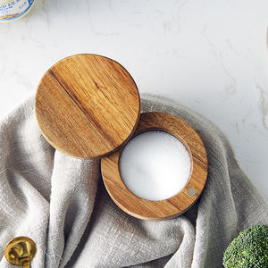 منزل طبيعي بيع بالجملة المنزل مطعم المطبخ استخدام صغير خشب السنط حارس السكر الفلفل الملح قبو - Product Image 3