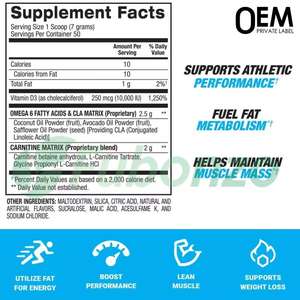 Polvo de Carnitina Cla, Polvo de Creatina, Pastillas para Bajar de <span class=keywords><strong>Peso</strong></span>, Polvo Pre-Entrenamiento, Quemador de Grasa, Bebida Energética, Suplementos Deportivos, Marca Privada - Product Image 6