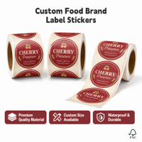 Étiquette autocollante personnalisée durable, holographique, imperméable, de qualité alimentaire pour bocaux de nourriture pour animaux, autocollant adhésif pour couvercle latéral de bocal en verre de 3 oz