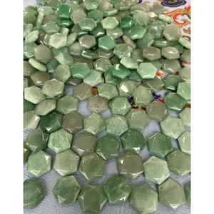 Meilleure qualité en gros vert Aventurine étoile de David pierre précieuse étoile hexagonale à six branches pour pendentif