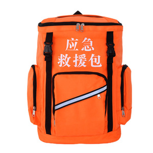 Sac à dos de secours d'urgence en tissu Oxford orange imperméable pour la lutte contre les inondations et l'utilisation en extérieur - Product Image 1