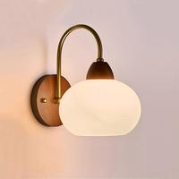 Lampe murale en bois massif de noyer rétro nordique, design artistique moderne et simple pour chambre à coucher, chevet, escalier, salon, mur d'arrière-plan