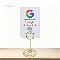 Carte de visite NFC en PVC pour avis Google, avec puce NFC 213, étiquette NFC pour avis Google, carte à tapoter pour avis