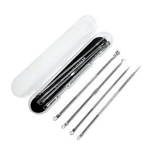 Blackhead Removal <b>Needle</b> Set Stainless Steel 4 Piece Face Acne Pimple Tool Kit - Product Image 2