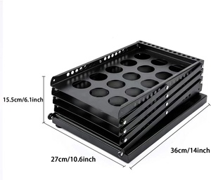 Support d'affichage pliable A4 en alliage d'aluminium, fer argenté noir sur mesure, présentoir pour magazines et affiches, étagère pour livres - Product Image 3