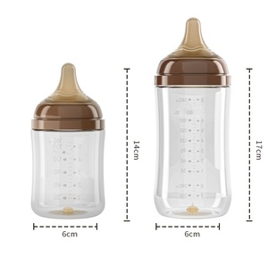 Innovadores biberones de vidrio para bebés con retorno de aire desde la base, para recién nacidos, con capacidad de 160 ml y 240 ml, para almacenamiento de leche materna, 500 unidades. - Product Image 6