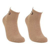 Chaussettes courtes blanches tendance pour femmes, confortables, respirantes, avec broderie personnalisée, bordure tricotée antidérapante, écologiques