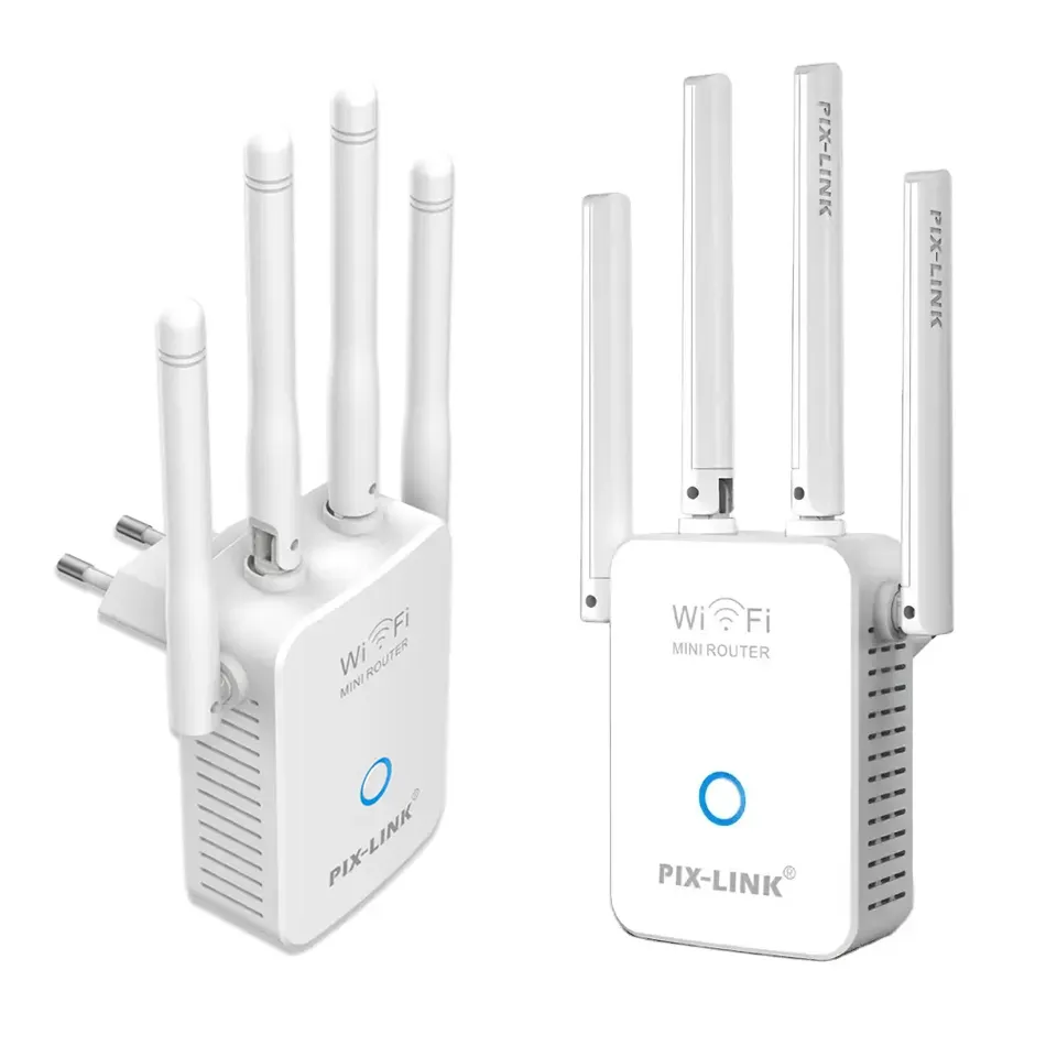 300Mbps Wifi Repetidor Extensor Amplificador Wifi Extensor de Sinal Wifi 2.4G Network Booster com 5dBi Antenas e Chip Estável